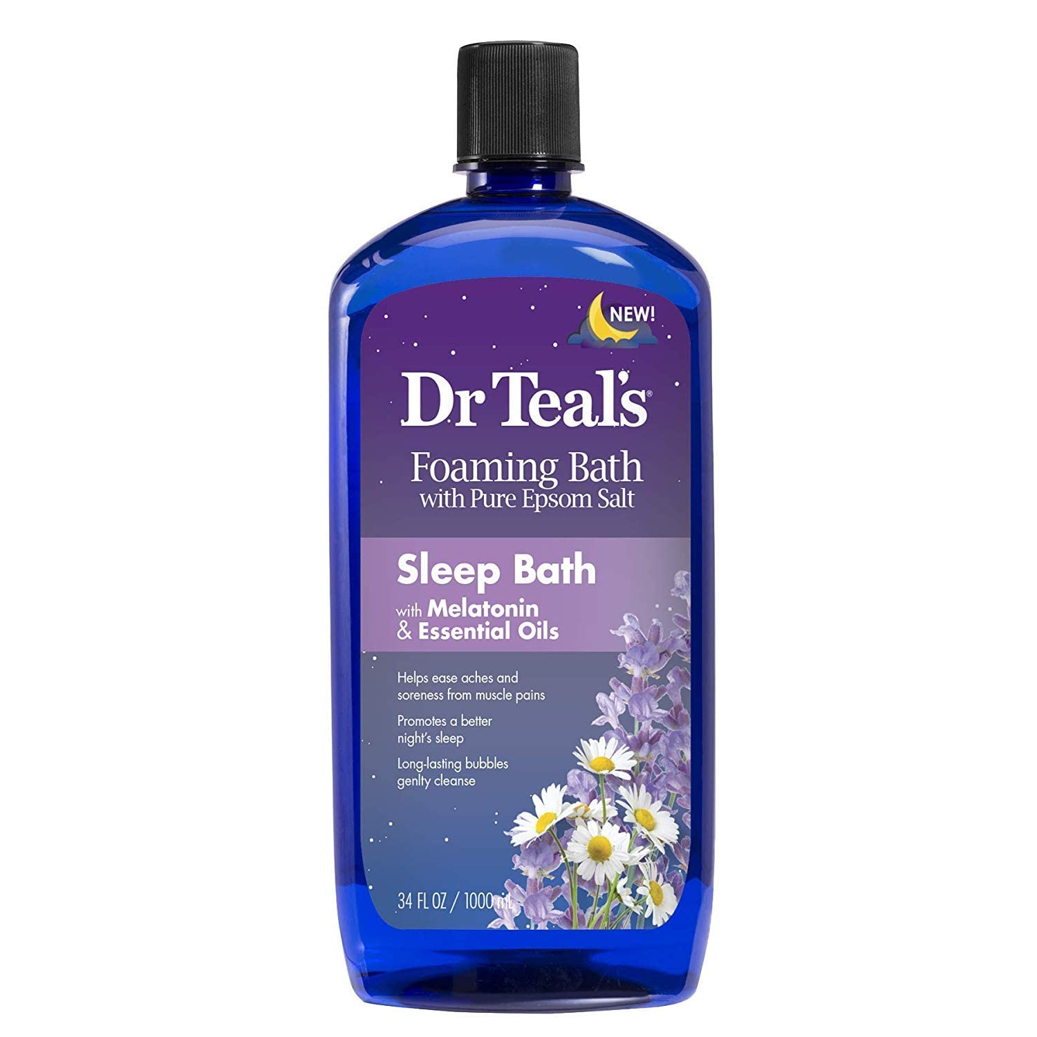 Dr. Teals Pure Epsom Salt Foaming Bath Variety Gift Set (2 Pack, 68oz Total) - Soothe & Sleep Lavender & Sleep Bath with Melatonin Essential Oils - Relieve Stress, Promote Better Sleep